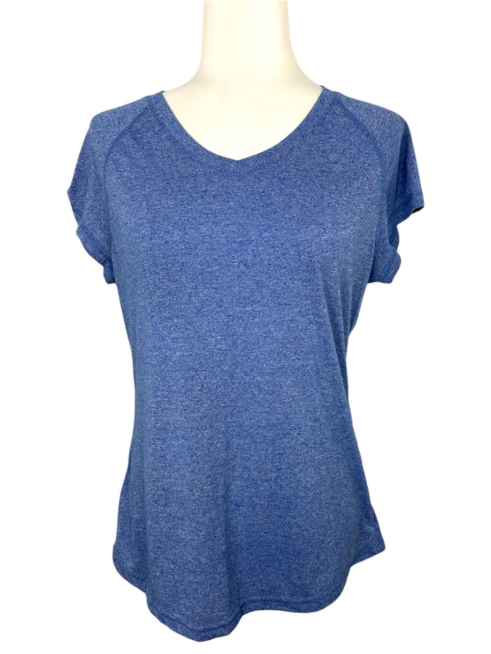 Women’s Blue V-Neck Active Gymwear Tee L
